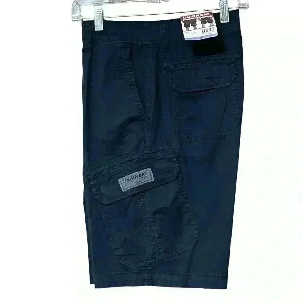 UNIONBAY Cargo Shorts 30 Navy Casual Outdoor Utility Pockets Lightweight NWT